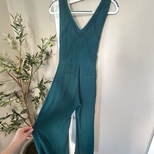 Boho Chic Anthropology Teal Jumpsuit